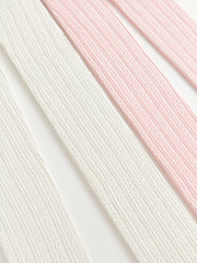 جوارب طويلة منقوشة يدويًا بناتي 2 قطع