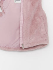 Hooded Plush Girls Vest