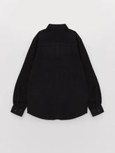 قميص جينز بيسك ولادي بأكمام طويلة