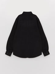 Basic Long Sleeve Boy Jean Shirt