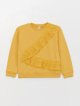 Crew Neck Long Sleeve Girls Sweatshirt