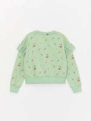 LCW Kids Crew Neck Long Sleeve Girl's Sweatshirt