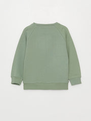 Crew Neck Long Sleeve Printed Baby Boy Sweatshirt