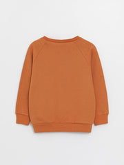 Crew Neck Long Sleeve Printed Baby Boy Sweatshirt