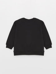 Crew Neck Long Sleeve Printed Baby Boy Sweatshirt