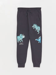 Printed Boys Jogger Sweatpants With Elastic Waist