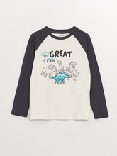 Crew Neck Printed Long Sleeve Boys T-Shirt