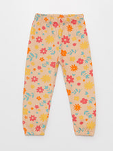 Flower Patterned Baby Girl Tracksuit Bottom