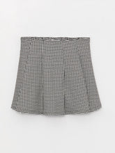 Plaid Girls Shorts Skirt With Elastic Waist