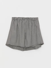 Plaid Girls Shorts Skirt With Elastic Waist
