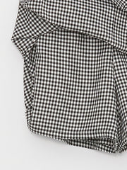 Plaid Girls Shorts Skirt With Elastic Waist