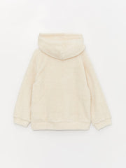 Embroidered Long Sleeve Plush Girls Hoodie