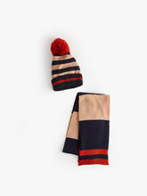 Color Blocked Boys Scarf And Beret