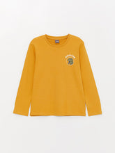 Crew Neck Printed Long Sleeve Boys' T-Shirt