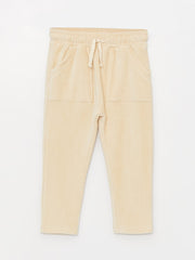 Elastic Waist Velvet Baby Boy Tracksuit Bottom