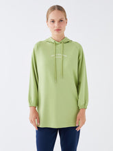 Crew Neck Printed Long Sleeve Oversize Women Tunic