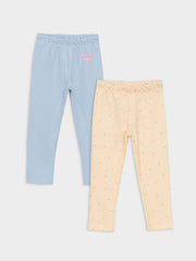 كولون منقوش بناتي بخصر مطاطي 2 قطع