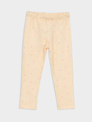 كولون منقوش بناتي بخصر مطاطي 2 قطع