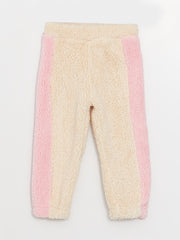 Elastic Waist Plush Baby Girl Tracksuit Bottom