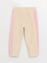 Elastic Waist Plush Baby Girl Tracksuit Bottom