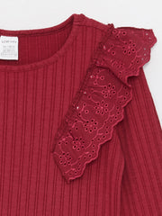 Crew Neck Long Sleeve Baby Girl T-Shirt