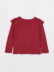 Crew Neck Long Sleeve Baby Girl T-Shirt