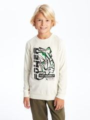 LCW Kids
Light Beige Crew Neck Printed Boy's T-Shirt