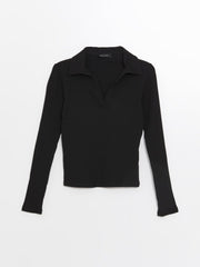 LCW Vision
New Black Polo Neck Plain Long Sleeve Women's Bodysuit