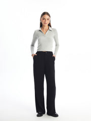 LCW Vision
New Black Polo Neck Plain Long Sleeve Women's Bodysuit