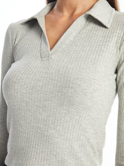 LCW Vision
New Black Polo Neck Plain Long Sleeve Women's Bodysuit