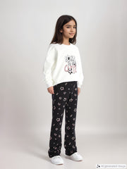 LCW Kids
Black Printed Elastic Waist Bell-bottomed Girls Leggings
