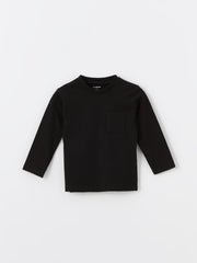 LCW baby
New Black Crew Neck Long Sleeve Basic Baby Boy T-Shirt