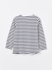 LCW Grace
Navy Blue Striped Crew Neck Striped Long Sleeve Women's T-Shirt