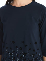 LCW Grace
Navy Blue Crew Neck Patterned Women's T-Shirt