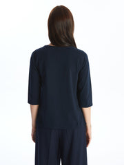 LCW Grace
Navy Blue Crew Neck Patterned Women's T-Shirt