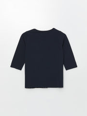 LCW Grace
Navy Blue Crew Neck Patterned Women's T-Shirt