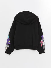 LCW Kids
New Black Hooded Printed Long Sleeve Girls Sweatshirt
