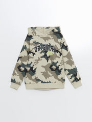 Lcw Kids Khaki Hooded Boy Sweatshirt