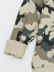 Lcw Kids Khaki Hooded Boy Sweatshirt