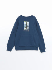 Lcw Kids Indigo Crew Neck Boy T-Shirt