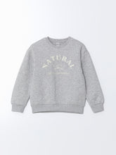 Lcw Kids Gray Crew Neck Girls Sweatshirt
