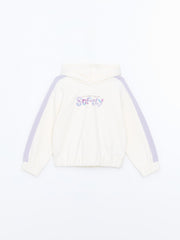 Lcw Kids Ecru Hooded Girls Thick Sweatshirt