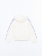 Lcw Kids Ecru Hooded Girls Thick Sweatshirt