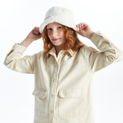 Lcw Kids Beige Basic Long Sleeve Girl Shirt Jacket