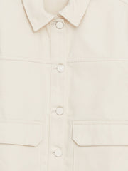 Lcw Kids Beige Basic Long Sleeve Girl Shirt Jacket