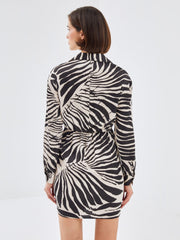 LCW Vision
Black Printed Shirt Collar Patterned Women's Dress