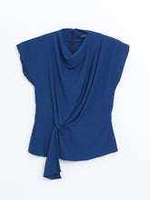 LCWAIKIKI Classic
Navy Blue Draped Collar Women's Blouse