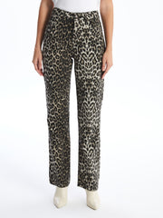 LCW Modest
Camel Hair Printed Leopard Patterned Straight Fit Women's Jeans