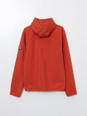 Xside Black Standard Fit Hooded Men Coat