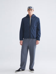 Xside Black Standard Fit Hooded Men Coat